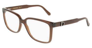 Ferragamo Eyeglasses SF3043E TRANSPARENT BROWN/232