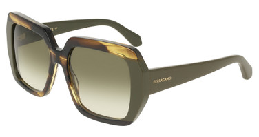 Ferragamo Eyeglasses SF2081S STRIPED KHAKI/GREEN/322