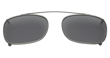 Hilco Eyeglasses Sun Clips, Rectangle Pewter