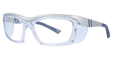 On-Guard Safety Eyeglasses OG225S WITH FULL DUST DAM Silver/Navy