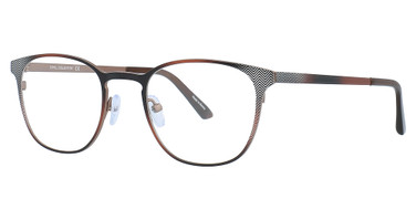 iChill Eyeglasses C7002 Shiny Brown Marbled & Silver & Light Brown/10