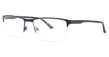 Adin Thomas Eyeglasses AT-438 Black/Cobalt/1