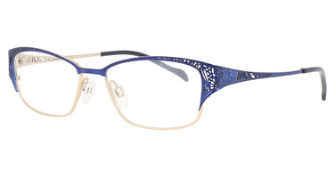 RUNWAY TITANIUM Eyeglasses RT820 BLUE/GOLD