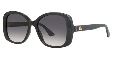 Gucci Eyeglasses GG0762S BLACK-BLACK-GREY/001