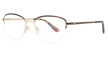 Bulova Eyewear Eyeglasses Cherryland Gold/Wine