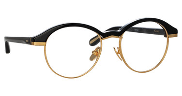 Linda Farrow LFL1453 KEEN BLACK/YELLOW GOLD/001