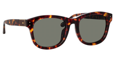 Linda Farrow Eyeglasses LFL1385S EDSON DKT-SHELL/LGH GOLD/CHOC/DP GRN/005