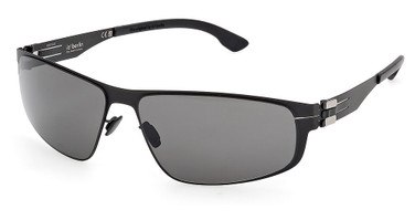 ic! berlin Eyeglasses IC0063 matte black / smoke polarized/02D