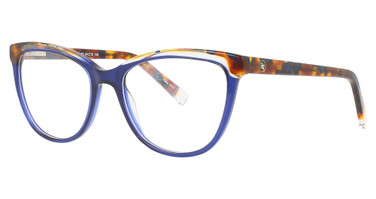 Divaldi Eyeglasses DVO8107 Blue & Demi Brown & Crystal/50