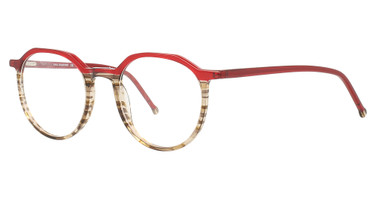 iChill Eyeglasses C7039 Red Crsytal & Brown Lines/30