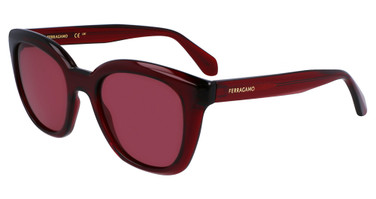 Ferragamo Eyeglasses SF2000S TRANSPARENT RED/616
