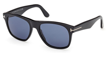 Tom Ford Eyeglasses FT1284 shiny black / blue/01V