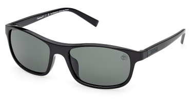 Timberland Eyeglasses TB00057-H shiny black / green polarized/01R