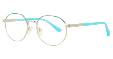 Continental Optical Imports Eyeglasses Fregossi Kids 335 Teal/Silver