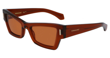 Ferragamo Eyeglasses SF2006S TRANSPARENT BROWN/232