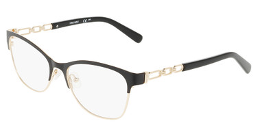 Nine West Eyeglasses NW8024 N SATIN BLACK/GOLD/001