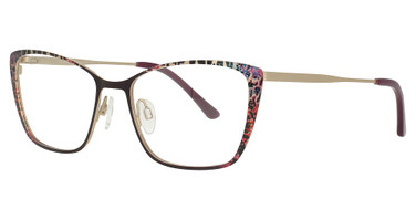 Takumi Eyeglasses TK1325 Dark Purple & Animal Print/80