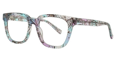 Divaldi Eyeglasses DVO8284 PURPLE & BLUE WITH BLACK LINES/80