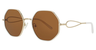 One Sun Eyeglasses SUN 324 GOLD/WHITE/C2