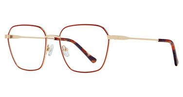 Eye Q Eyewear Eyeglasses WATFORD Coral/Gold/CORAL/GOLD
