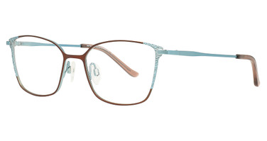 Easyclip Eyeglasses EC604 Light Brown & Light Teal/Light Brown & Light Teal/10