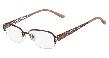 Marchon NYC Eyeglasses TRES JOLIE 160 N SHINY BROWN/210