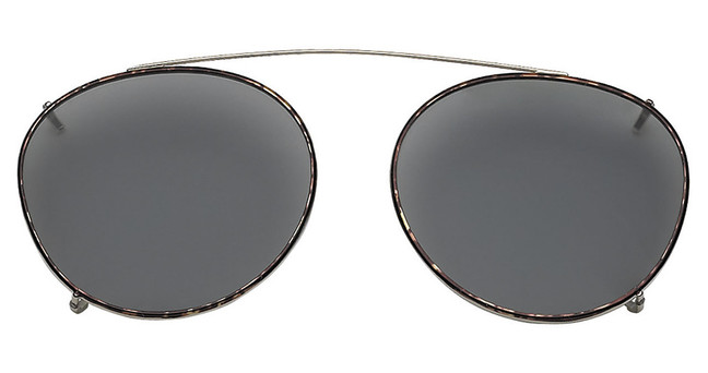 Hilco Eyeglasses Sun Clips, Round Pewter