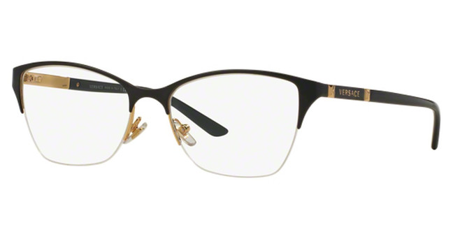 Versace Eyeglasses VE1218 BLACK/GOLD/1342