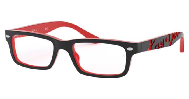 Ray-Ban Youth Eyeglasses RY1535 BLACK ON RED/3573