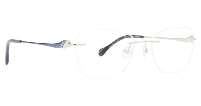 Totally Rimless Eyeglasses Soleil(318) Azure-Silver/AZSV
