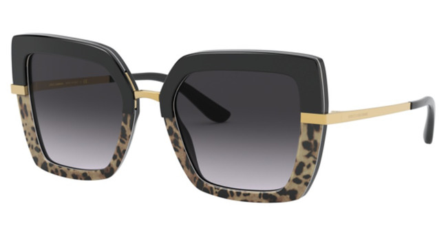 DOLCE & GABBANA DG4373F TOP BLACK ON PRINT LEO/B/32448G