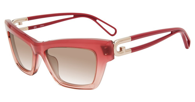 Furla Eyeglasses SFU465 Burgundy 0D78