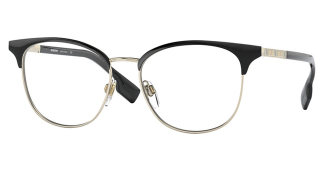 Burberry Eyeglasses BE1355 SOPHIA LIGHT GOLD/BLACK/1109