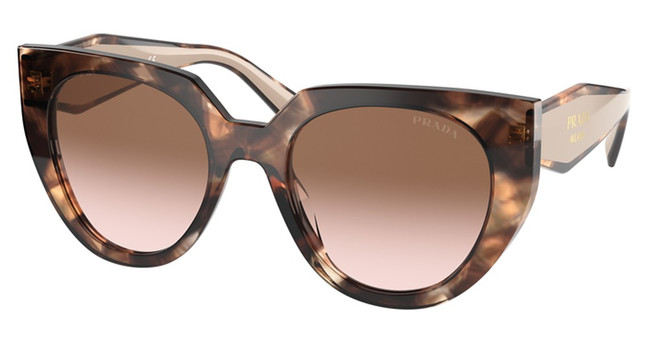 Prada Eyeglasses PR 14WSF CARAMEL TORTOISE/POWDER/01R0A6
