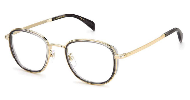 David Beckham Eyeglasses DB 7075/G GOLD GREY/02F7