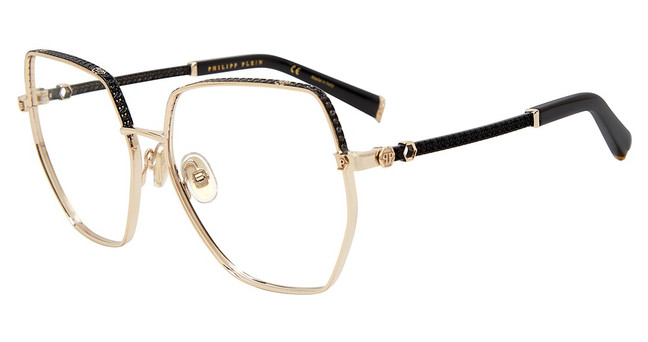Philipp Plein Eyeglasses VPP054S Gold/Black 0301