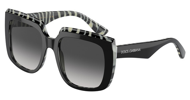 DOLCE & GABBANA Eyeglasses DG4414F TOP BLACK ON ZEBRA/33728G