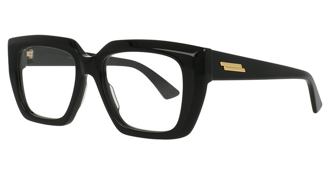 Bottega Veneta Eyeglasses BV1032O BLACK-BLACK-TRANSPARENT/001