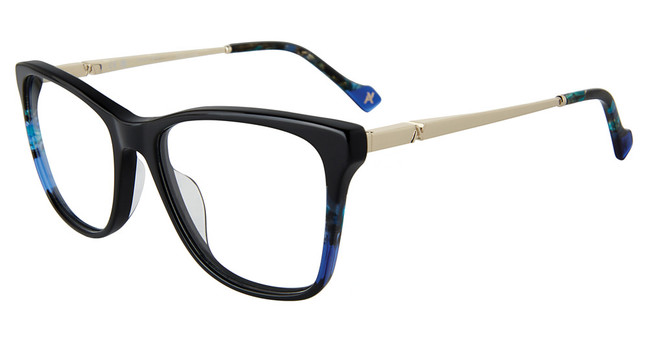 Yalea Eyeglasses VYA087 Black/Blue 0700