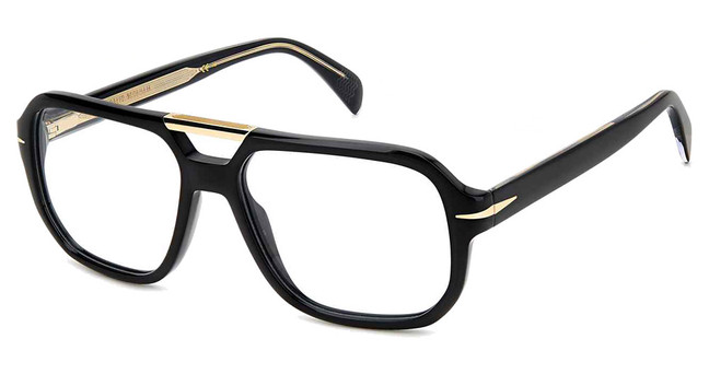 David Beckham Eyeglasses DB 7108 BLK GOLD B/02M2