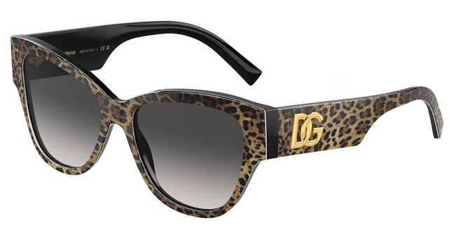 DOLCE & GABBANA DG4449 LEO BROWN ON BLACK/31638G