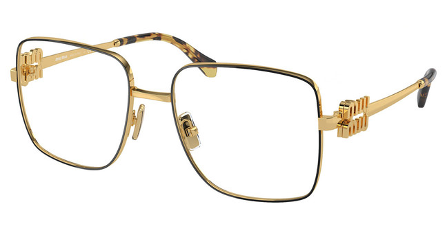 Miu Miu Eyeglasses MU 51XV BLACK/GOLD/KUI1O1