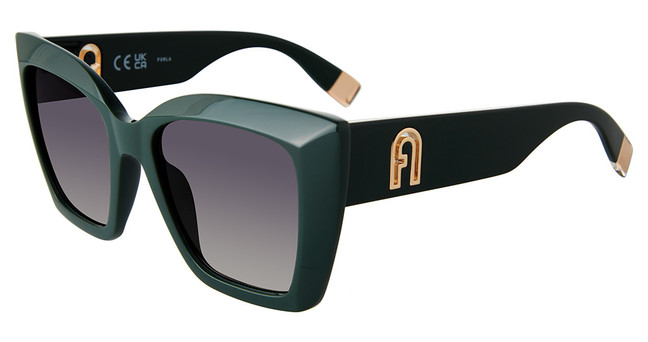 Furla Eyeglasses SFU710 Shiny Full Green 0D80