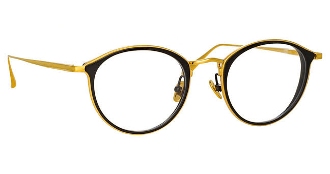 Linda Farrow Eyeglasses LFL1224 LUIS CLEAR/T-SHELL/LIGHT GOLD/001