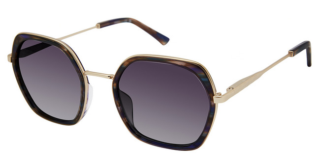Nicole Miller Eyeglasses BARLOW BLUE GRAIN/C01