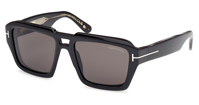 Tom Ford Eyeglasses FT1202 shiny black / smoke/01A