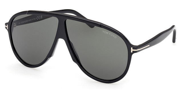 Tom Ford Eyeglasses FT1211 shiny black / green/01N