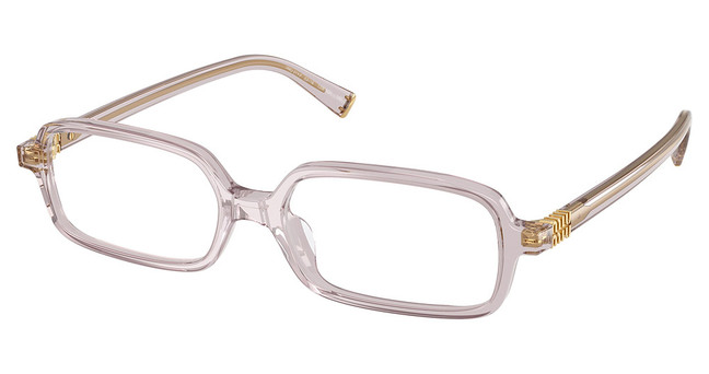 Miu Miu Eyeglasses MU 01YVF MAUVE TRANSPARENT/12W1O1