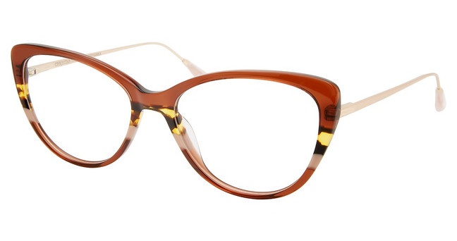 Christian Siriano Eyeglasses PRIYANKA Brown Yellow/BNYL0