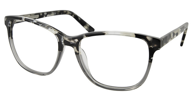 Christian Siriano Eyeglasses Y-AMBER Grey Crystal White Tortoise/GRYTT